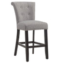 Velma 26'' Counter Stool, set of 2, in Grey with Coffee Legs - sydneysfurniture