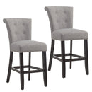 Velma 26'' Counter Stool, set of 2, in Grey with Coffee Legs - sydneysfurniture