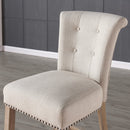 Velma 26'' Counter Stool, set of 2, in Beige with Vintage Oak Legs - sydneysfurniture