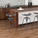 Track Adjustable Stool in Gunmetal - sydneysfurniture