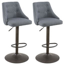 Tyson Air Lift Stool, set of 2 in Grey