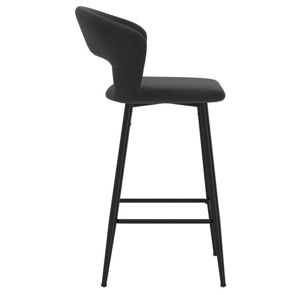 Camille 26'' Counter Stool, set of 2 in Charcoal