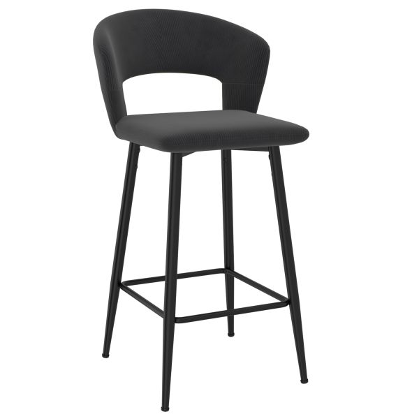 Camille 26'' Counter Stool, set of 2 in Charcoal