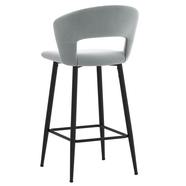 Camille 26'' Counter Stool, set of 2 in Light Grey