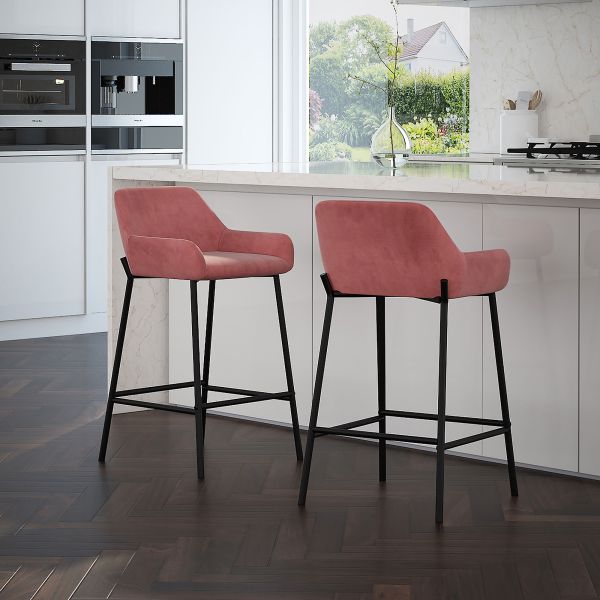 Baily 26'' Counter Stool, set of 2 in Dusty Rose