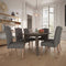 Ashland/Lucian 7pc Dining Set in Grey with Grey Chair