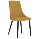 Abby/Ven 5pc Dining Set in Black with Mustard Chair