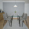 Abby/Oliver 5pc Dining Set in Black with Grey Chair