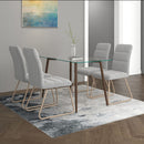 Abby/Liv 5pc Dining Set with Grey Chair