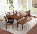 [ 2306 Double Cross Back Dining Table With 4 Chairs + Bench ] - Custom Furniture Manufacturer Brampton, Toronto, Vaughan, Mississauga, Ontario, Oakville, Hamilton