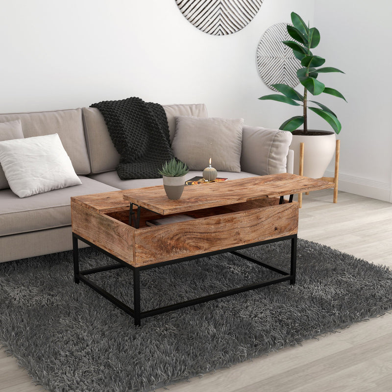 Jas Lift-Top Coffee Table in Natural Burnt - sydneysfurniture