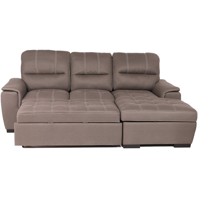 Sofa bed sleeper  with Chaise Storage - Furniture Warehouse Brampton