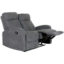 Sofa Set 1808 Grey Fabric 5 Recliners