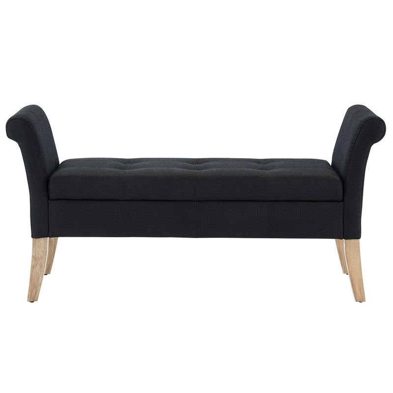 Alice Storage Bench in Black - sydneysfurniture