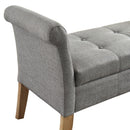 Alice Storage Bench in Grey - sydneysfurniture