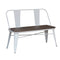 Indus Bench With Back in White - sydneysfurniture