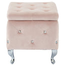 Monica Square Storage Ottoman in Blush - sydneysfurniture