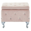 Monica Square Storage Ottoman in Blush - sydneysfurniture