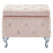 Monica Square Storage Ottoman in Blush - sydneysfurniture