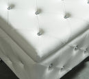 Monica Square Storage Ottoman in White - sydneysfurniture