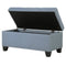 Sylvia Rectangular Storage Ottoman in Light Blue - sydneysfurniture