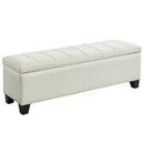 Paige Rectangular Storage Ottoman in Beige - sydneysfurniture