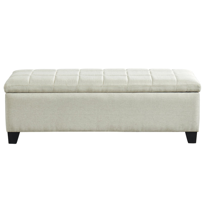 Paige Rectangular Storage Ottoman in Beige - sydneysfurniture