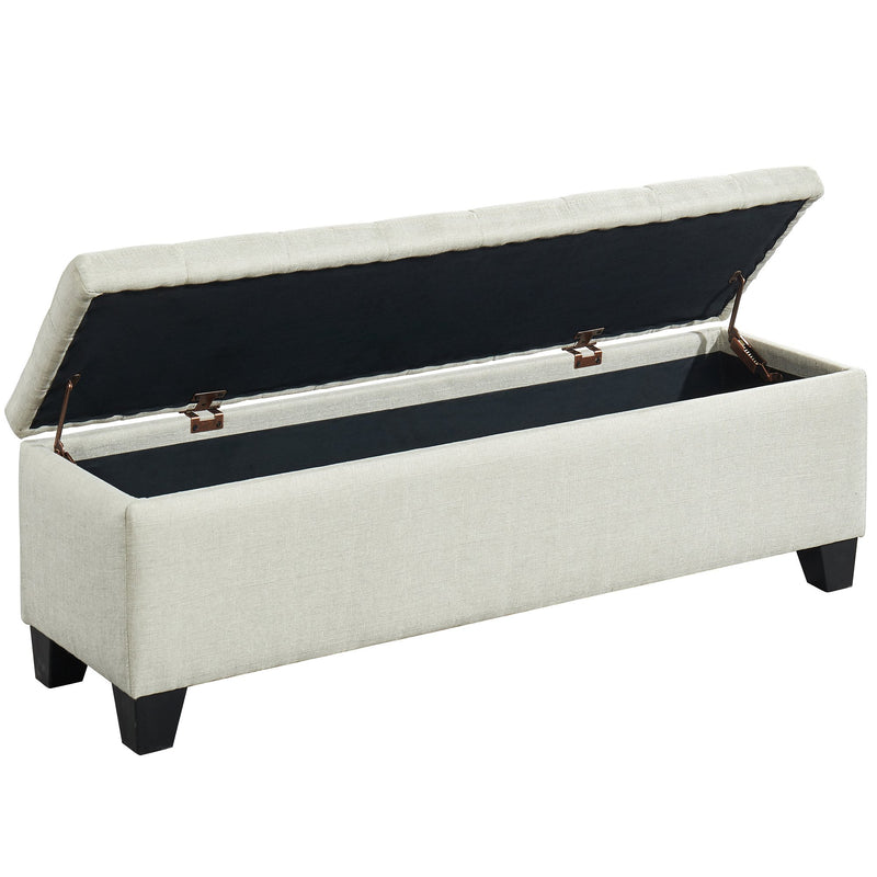 Paige Rectangular Storage Ottoman in Beige - sydneysfurniture