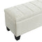 Paige Rectangular Storage Ottoman in Beige - sydneysfurniture