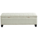 Paige Rectangular Storage Ottoman in Beige - sydneysfurniture