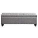 Paige Rectangular Storage Ottoman in Grey - sydneysfurniture