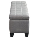 Paige Rectangular Storage Ottoman in Grey - sydneysfurniture