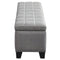 Paige Rectangular Storage Ottoman in Grey - sydneysfurniture