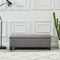 Paige Rectangular Storage Ottoman in Grey - sydneysfurniture