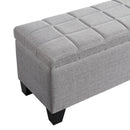 Paige Rectangular Storage Ottoman in Grey - sydneysfurniture