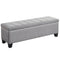 Paige Rectangular Storage Ottoman in Grey - sydneysfurniture