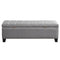 Paige Rectangular Storage Ottoman in Grey - sydneysfurniture