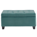 Jas Rectangular Storage Ottoman in Teal - sydneysfurniture