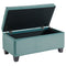 Jas Rectangular Storage Ottoman in Teal - sydneysfurniture