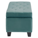 Jas Rectangular Storage Ottoman in Teal - sydneysfurniture