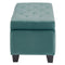 Jas Rectangular Storage Ottoman in Teal - sydneysfurniture