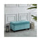 Teal Velvet Storage Ottoman