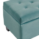 Jas Rectangular Storage Ottoman in Teal - sydneysfurniture