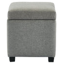 Uno Square Storage Ottoman in Grey - sydneysfurniture