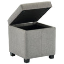 Uno Square Storage Ottoman in Grey - sydneysfurniture