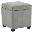 Uno Square Storage Ottoman in Grey - sydneysfurniture