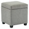 Uno Square Storage Ottoman in Grey - sydneysfurniture