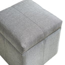 Uno Square Storage Ottoman in Grey - sydneysfurniture