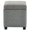 Uno Square Storage Ottoman in Grey - sydneysfurniture