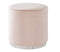 Opie Round Ottoman in Blush & Silver - sydneysfurniture